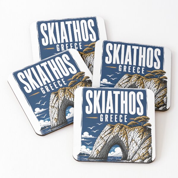 Item preview, Skiathos Greece Vintage Travel Poster designed and sold by TravelersGems.