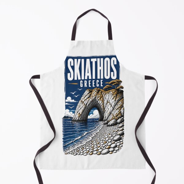 Item preview, Skiathos Greece Vintage Travel Poster designed and sold by TravelersGems.