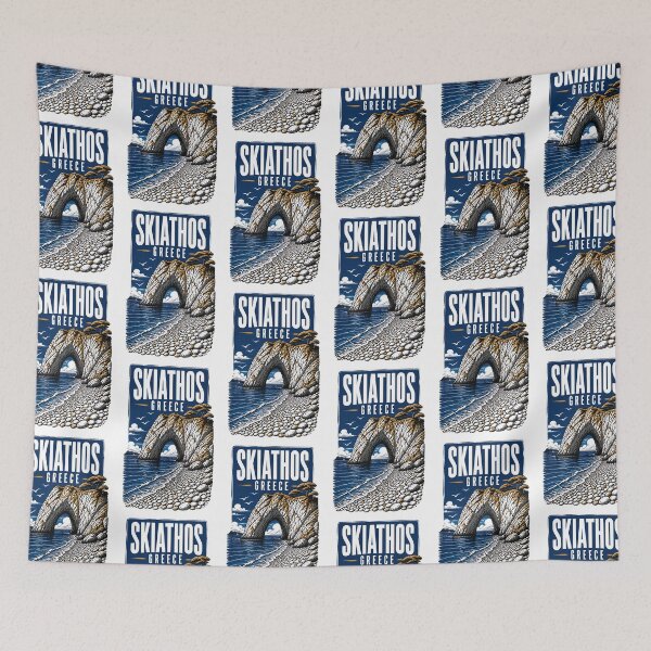 Item preview, Skiathos Greece Vintage Travel Poster designed and sold by TravelersGems.