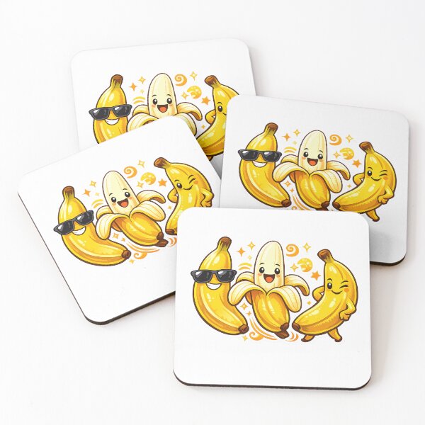 Item preview, Cute Funny Banana Trio Cartoon designed and sold by SurrealSproutz.