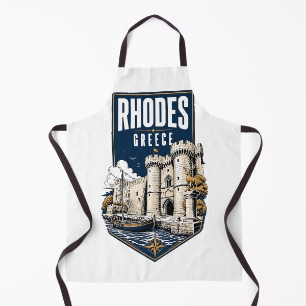 Item preview, Rhodes Greece Vintage Travel Poster designed and sold by TravelersGems.
