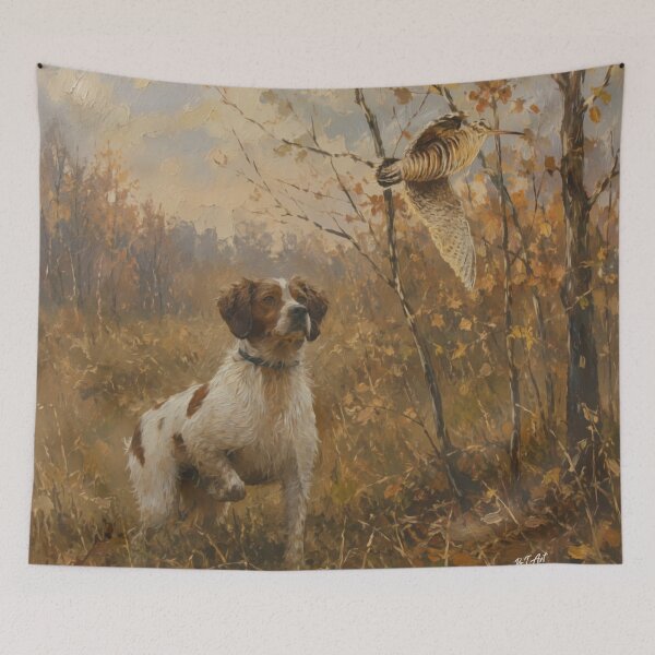 Item preview, Brittany Spaniel – Woodcock Hunting Season Wildlife Art designed and sold by TammyHunterArt.