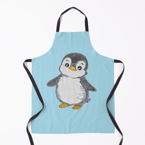 Item preview, An adorable colored pencil drawing of a cute little penguin with a big heart and sparkling eyesใ designed and sold by Ban Nang Root.