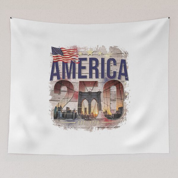 Item preview, America 250 New York City Semiquincentennial 1776 - 2026 Vintage Flag Skyline v1 designed and sold by DarylWelsh2024.