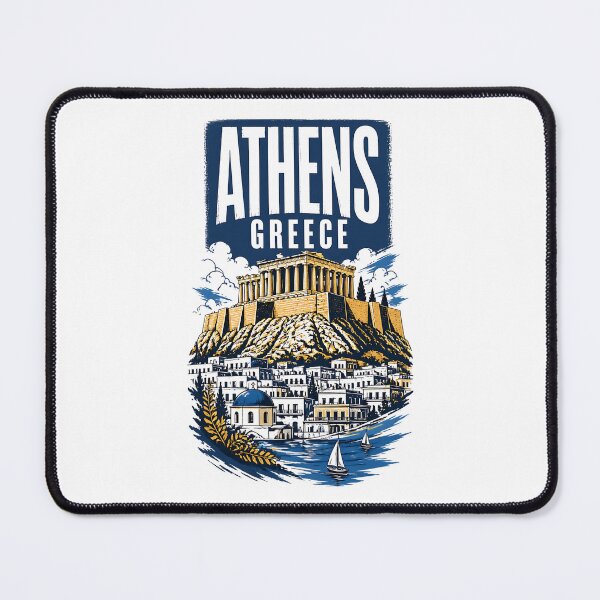 Item preview, Athens Greece Vintage Travel Poster designed and sold by TravelersGems.