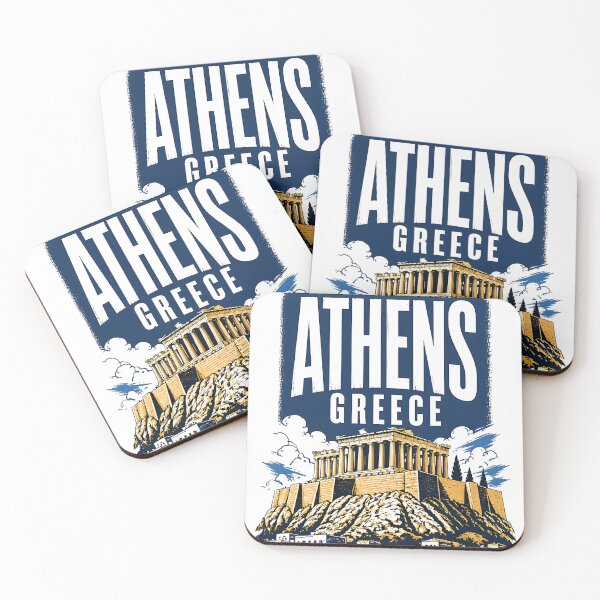 Item preview, Athens Greece Vintage Travel Poster designed and sold by TravelersGems.