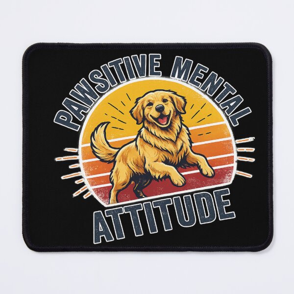 Item preview, Pawsitive Mental Attitude Golden Retriever | Retro Vintage Dog Lover Design designed and sold by NostasStuff.