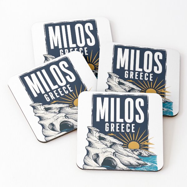 Item preview, Milos Greece Vintage Travel Poster designed and sold by TravelersGems.