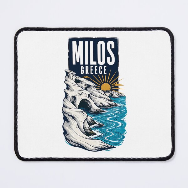 Item preview, Milos Greece Vintage Travel Poster designed and sold by TravelersGems.