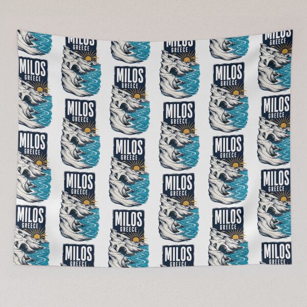 Item preview, Milos Greece Vintage Travel Poster designed and sold by TravelersGems.