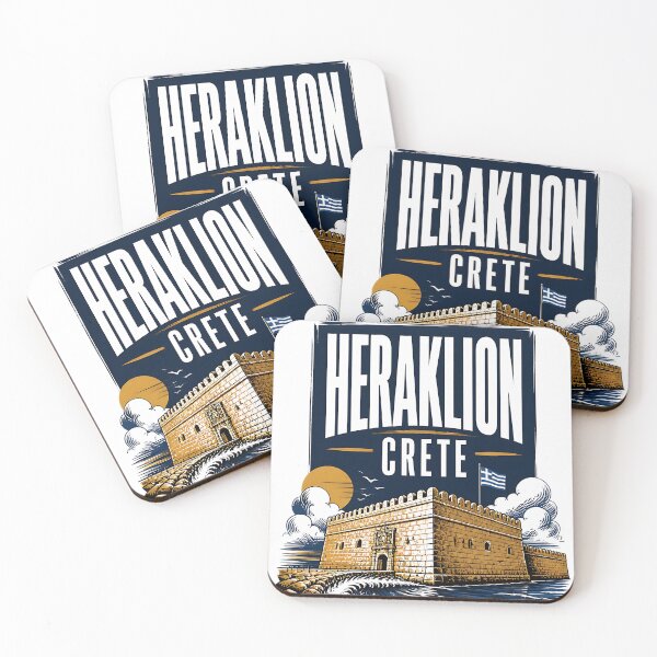 Item preview, Heraklion Crete Greece Vintage Travel Poster designed and sold by TravelersGems.