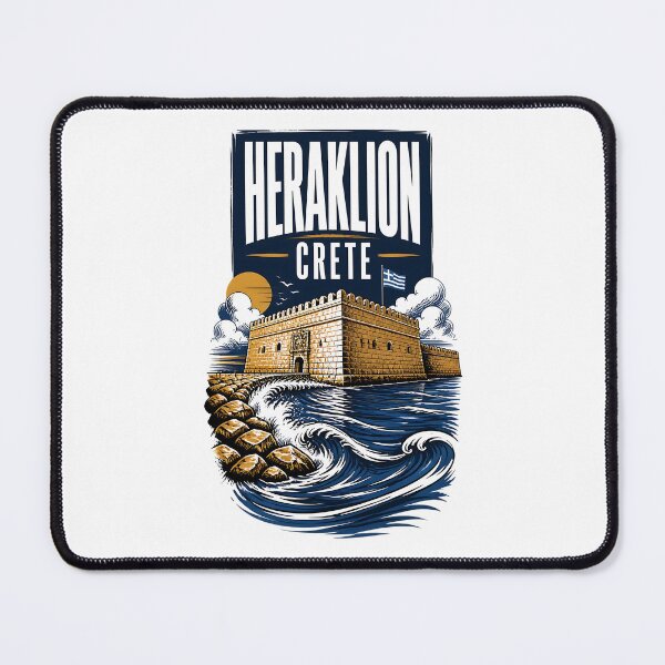 Item preview, Heraklion Crete Greece Vintage Travel Poster designed and sold by TravelersGems.