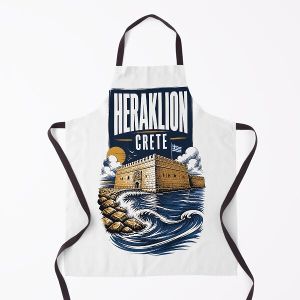 Item preview, Heraklion Crete Greece Vintage Travel Poster designed and sold by TravelersGems.