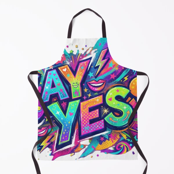 Item preview, Say Yes! Vibrant Crazy Typography Art designed and sold by MY-Top-Shop.