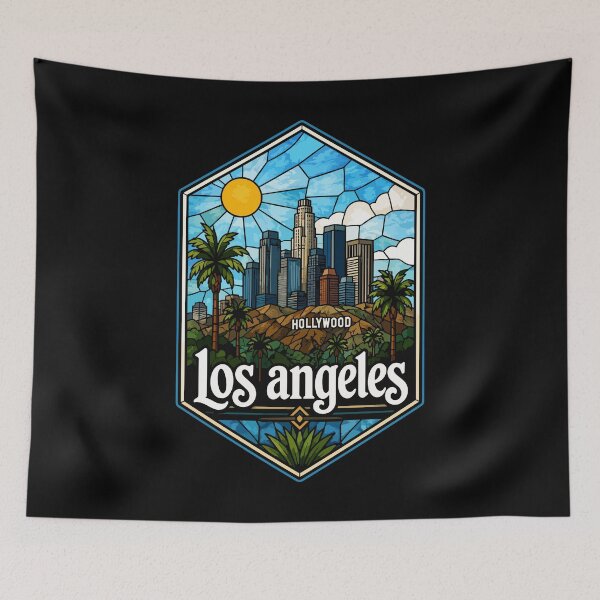 Item preview, Hollywood Los Angeles Stained Glass designed and sold by TomFrontierArt.