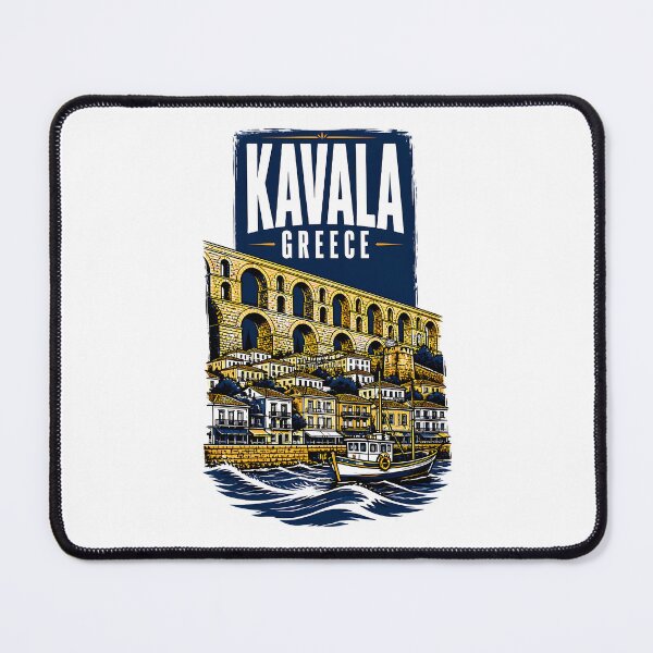Item preview, Kavala Greece Vintage Travel Poster designed and sold by TravelersGems.