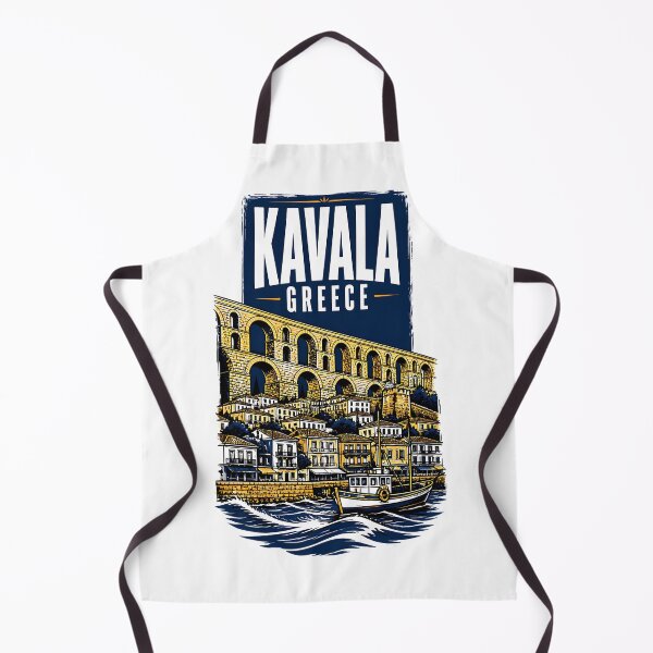 Item preview, Kavala Greece Vintage Travel Poster designed and sold by TravelersGems.