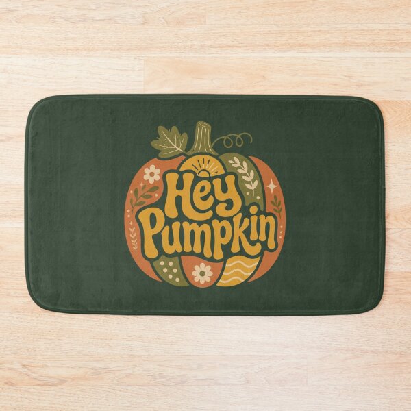 Item preview, Hey Pumpkin Retro Autumn Floral Typography designed and sold by Cerys-GS.