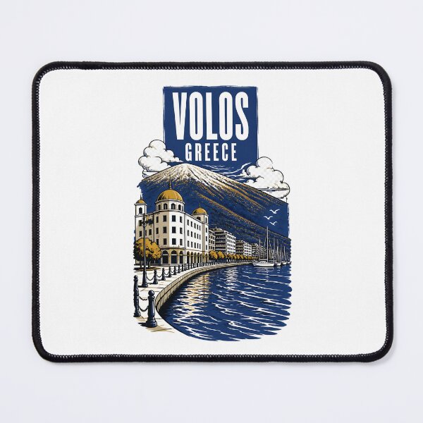 Item preview, Volos Greece Vintage Travel Poster designed and sold by TravelersGems.