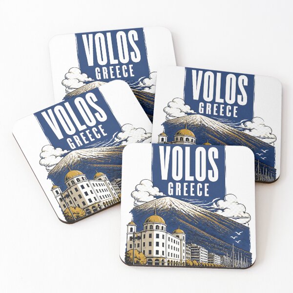 Item preview, Volos Greece Vintage Travel Poster designed and sold by TravelersGems.