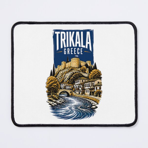 Item preview, Trikala Greece Vintage Travel Poster designed and sold by TravelersGems.
