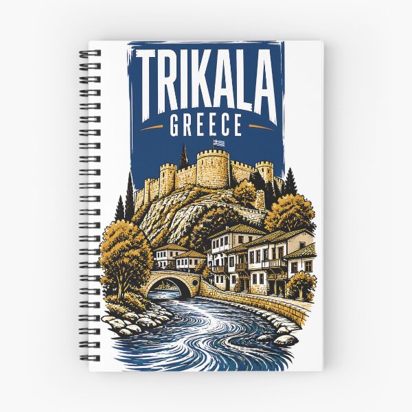 Item preview, Trikala Greece Vintage Travel Poster designed and sold by TravelersGems.