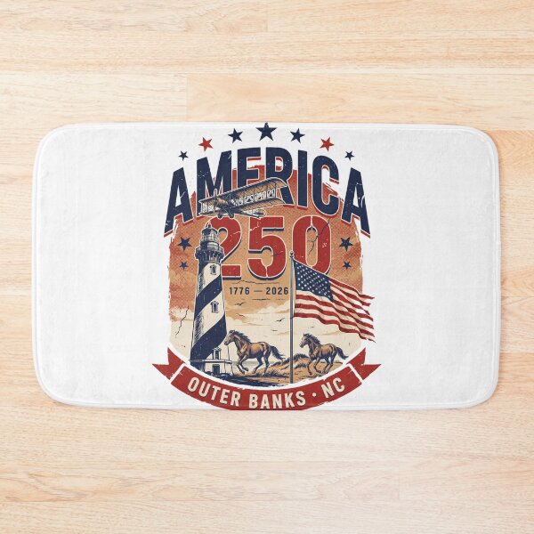 Item preview, America 250 Outer Banks North Carolina Semiquincentennial 1776 - 2026 Vintage Flag Lighthouse v1 designed and sold by DarylWelsh2024.