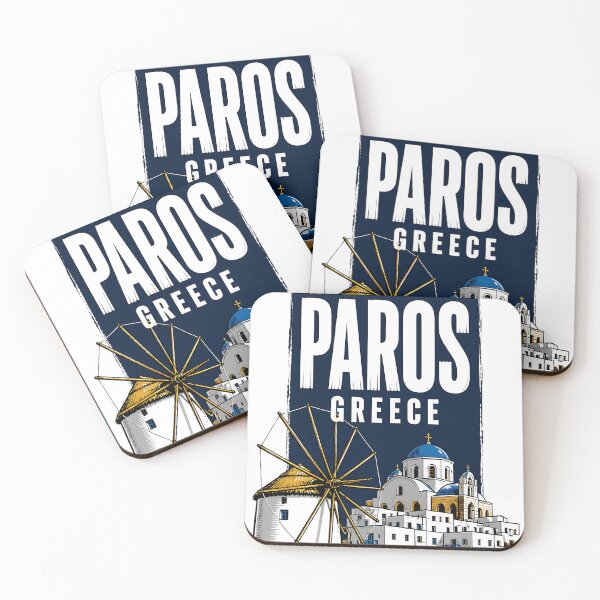 Item preview, Paros Greece Vintage Travel Poster designed and sold by TravelersGems.