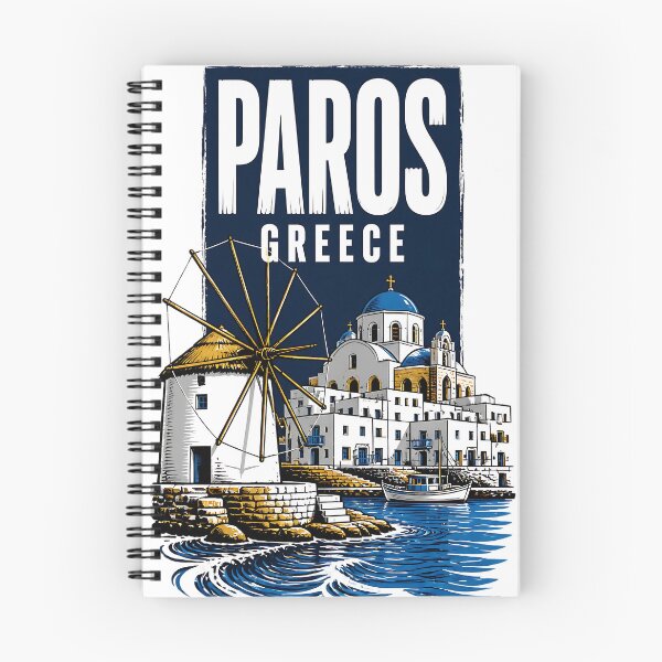 Item preview, Paros Greece Vintage Travel Poster designed and sold by TravelersGems.