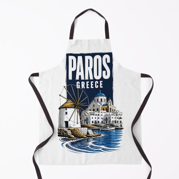 Item preview, Paros Greece Vintage Travel Poster designed and sold by TravelersGems.