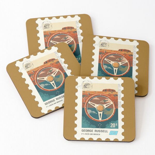 Item preview, F1 AUSTRALIA GP 2026 Stamp Poster - Winner George designed and sold by Pink Polar F1.