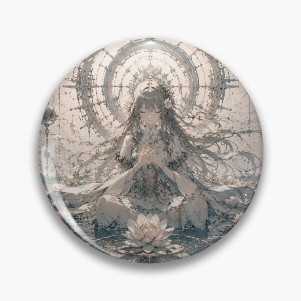 Item preview, Cybernetic Sacred Goddess Lotus Meditation Art designed and sold by Japan-kanji-ya.