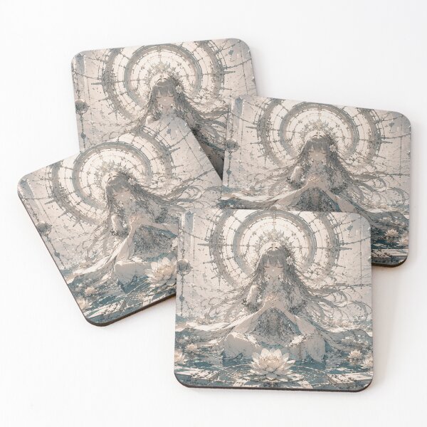 Item preview, Cybernetic Sacred Goddess Lotus Meditation Art designed and sold by Japan-kanji-ya.