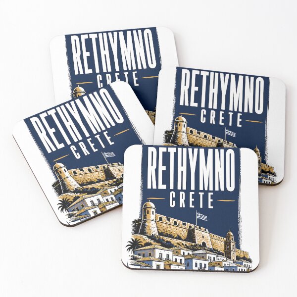 Item preview, Rethymno Crete Greece Vintage Travel Poster designed and sold by TravelersGems.