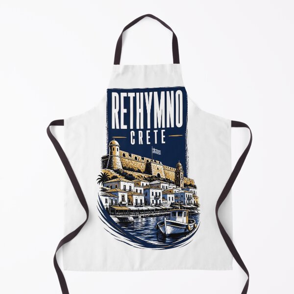 Item preview, Rethymno Crete Greece Vintage Travel Poster designed and sold by TravelersGems.