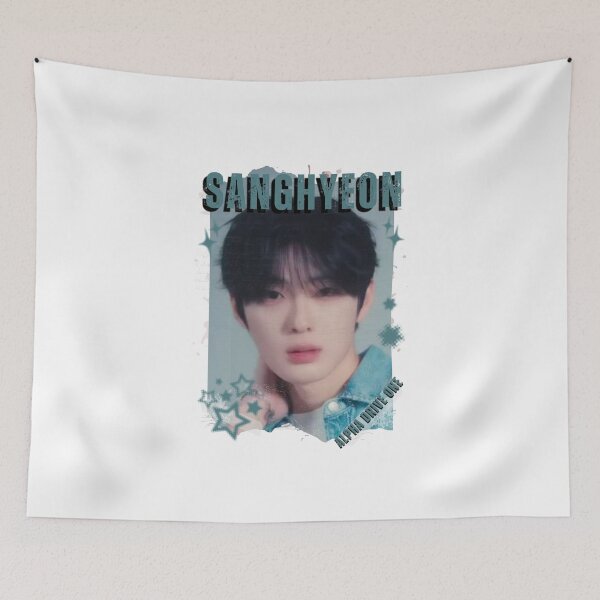 Item preview, ALPHA DRIVE ONEe (ALD1) Sanghyeon Global KPOP Boy Group Black and White Collage Digital Art Portrait designed and sold by AJUNICE STUDIO.