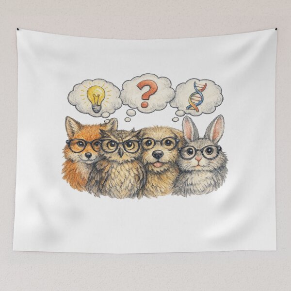 Item preview, Whimsical Animals with Glasses designed and sold by Selfique Bloom.