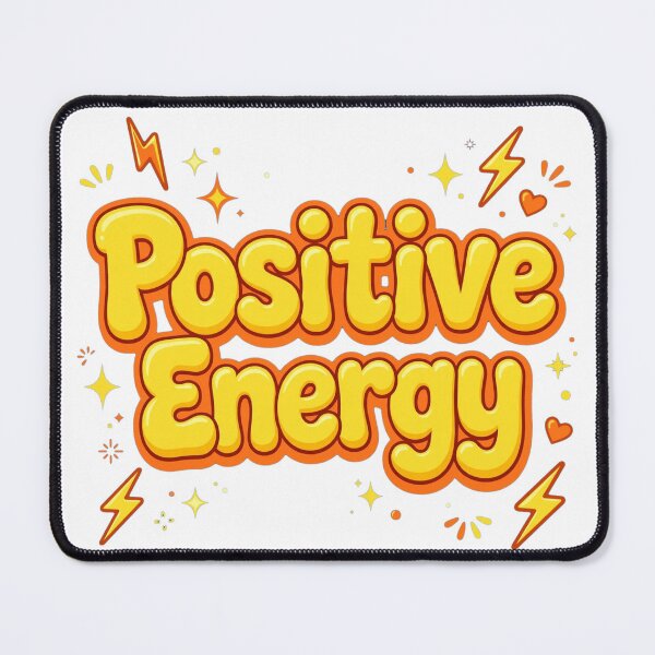 Item preview, Positive Energy Yellow Orange Lightning Bolt Retro Sunshine Quote designed and sold by AuraVibesArts .