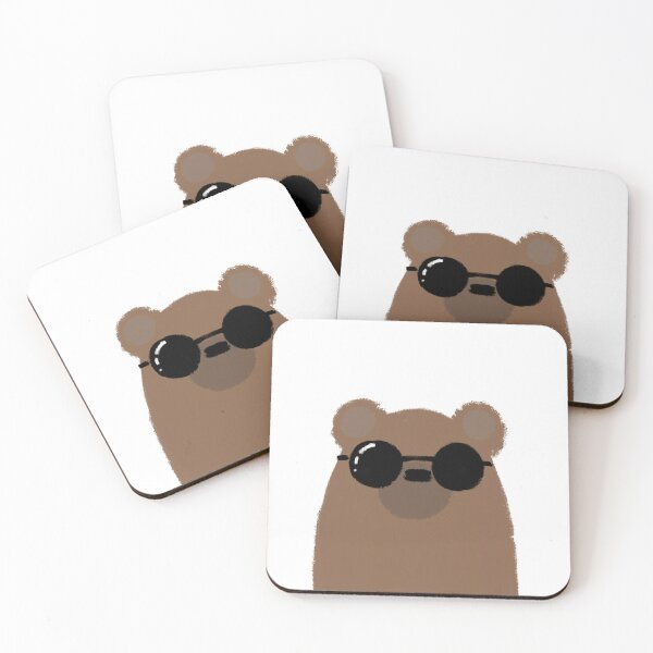 Item preview, Funny bear wearing glasses - designed and sold by Malvamalu.