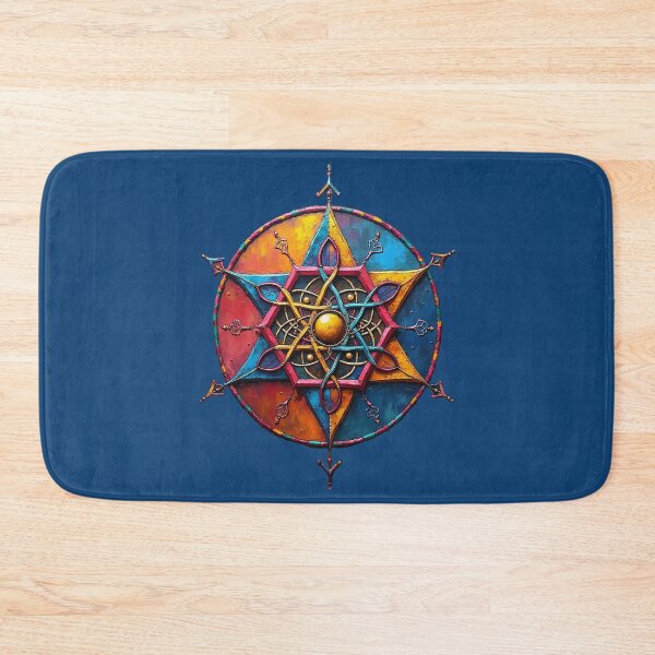 Item preview, Sacred Geometry Metatrons Cube Merkabah Rainbow Graffiti Style designed and sold by GaffaDesigns.