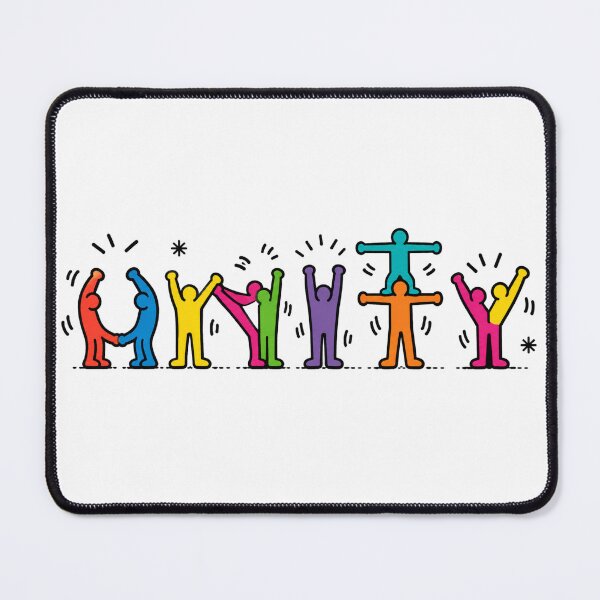 Item preview, UNITY Pop Art – Colorful Human Figures Typography | Modern Rainbow Art | Positive Wall Art by Plushiworld™ designed and sold by PLUSHIWORLDtm.