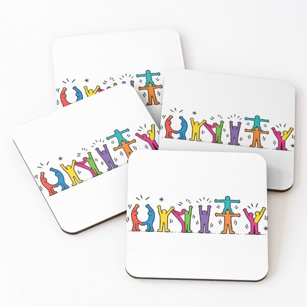 Item preview, UNITY Pop Art – Colorful Human Figures Typography | Modern Rainbow Art | Positive Wall Art by Plushiworld™ designed and sold by PLUSHIWORLDtm.