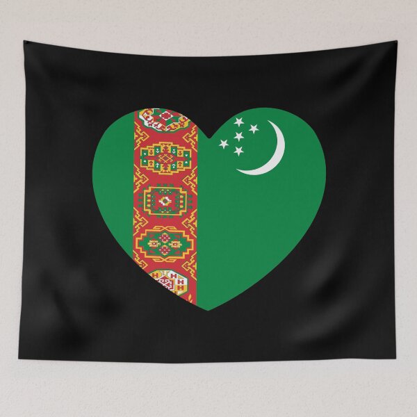 Item preview, Turkmenistan Flag Heart TM designed and sold by shitpostee.