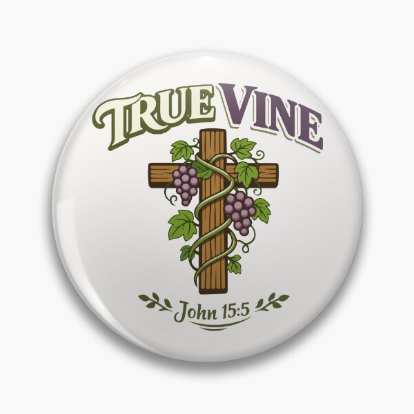 Item preview, True Vine Christian Grapevine – John 15:5 Bible Verse designed and sold by stylishdzign.
