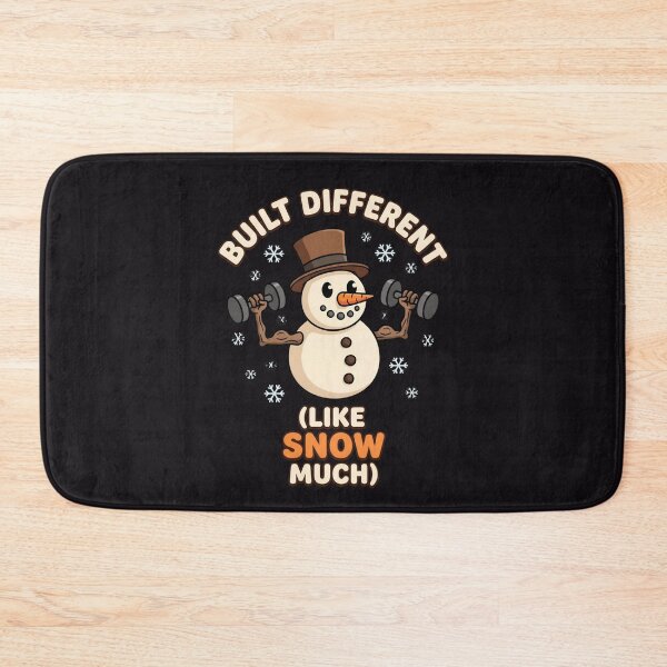 Item preview, Built Different Like Snow Much Funny Gym Snowman Christmas T-Shirt designed and sold by StickerNestYou.