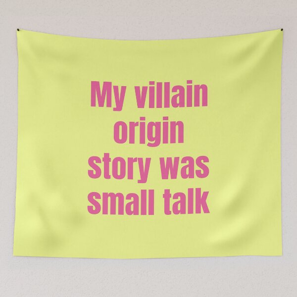 Item preview, My Villain Origin Story Was Small Talk Funny Introvert T-Shirt | Social Anxiety Meme Typography designed and sold by Creations by lyne.