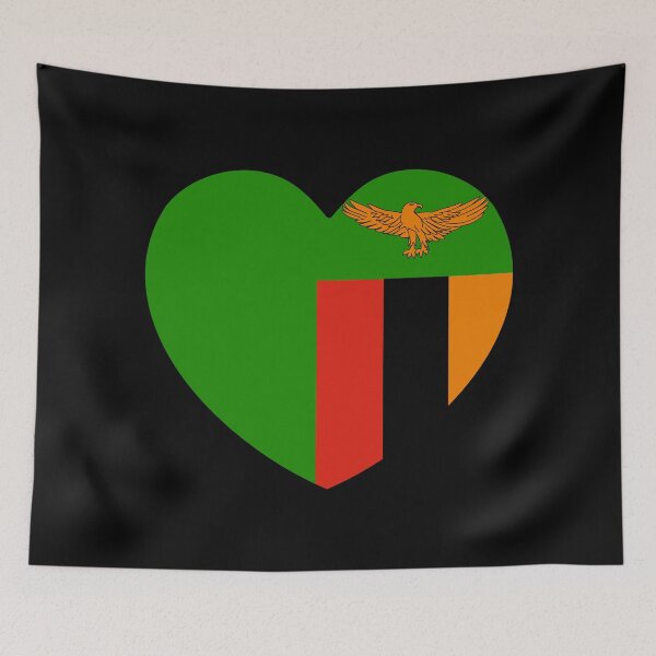 Item preview, Zambia Flag Heart ZM designed and sold by shitpostee.