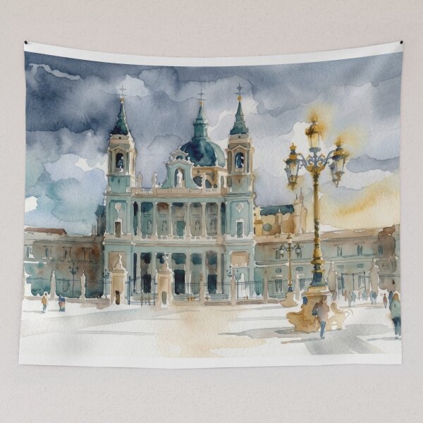 Item preview, Almudena Cathedral Madrid Watercolor designed and sold by caracatita75.