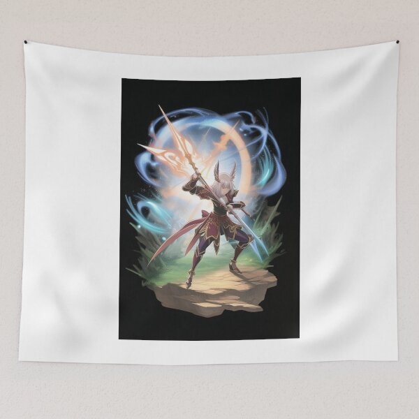 Item preview, Art - Anime-inspired warrior style, Mystical aura and dynamic posture designed and sold by AnimeShin.