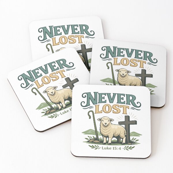 Item preview, Never Lost Christian Shepherd – Luke 15:4 Christian Bible Verse  designed and sold by stylishdzign.